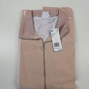 TLRD Track Top Jacket Mens Large Ashpea Pink Beige Full Zip Striped EC0927 New‎